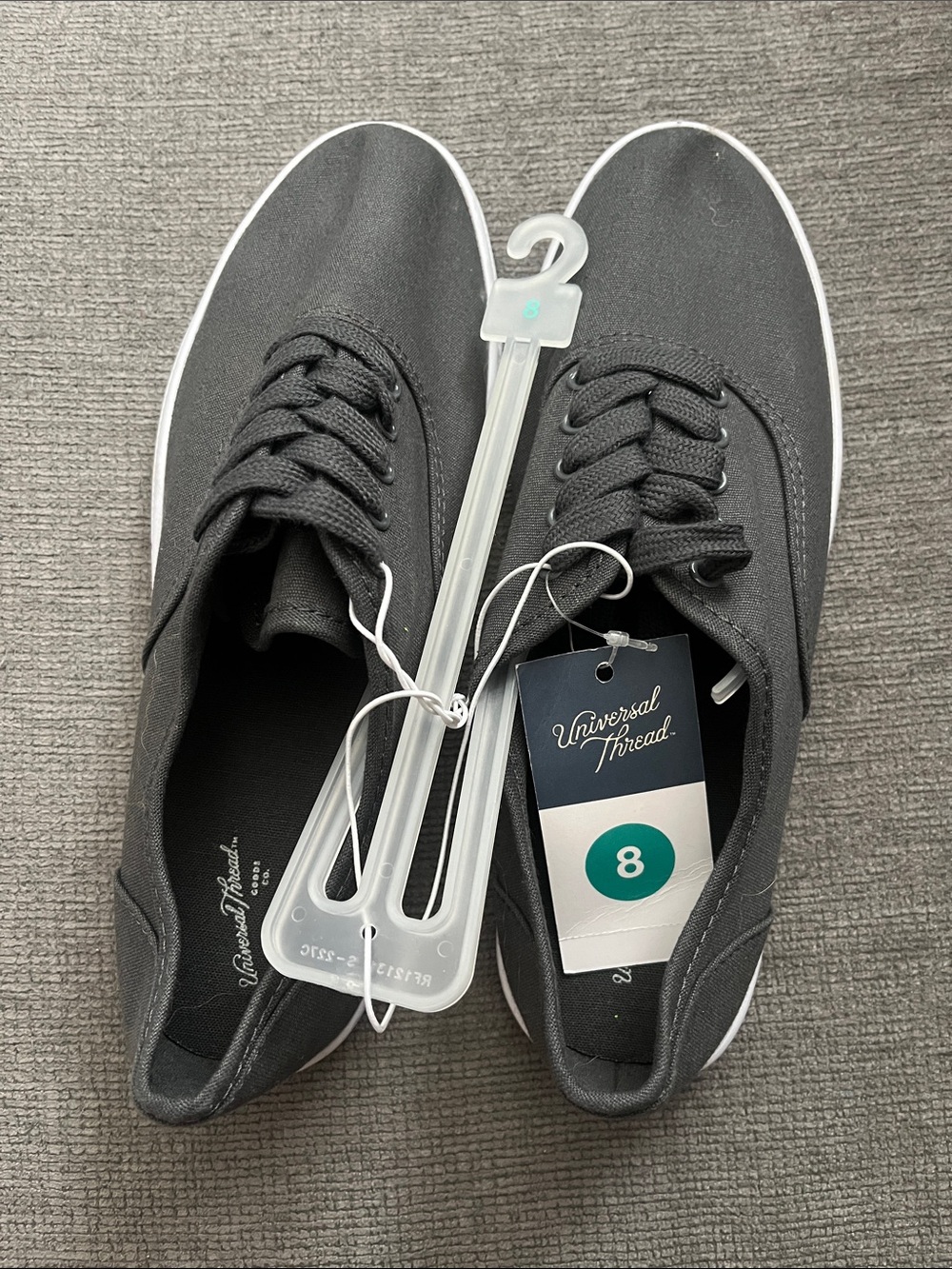Universal Thread Grey Canvas Women's Sneakers with White Sole